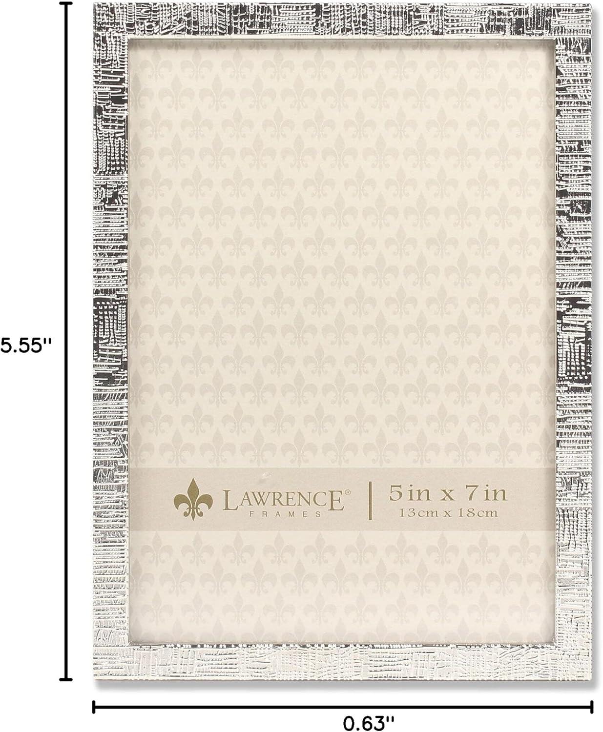 SILVER LINEN Pattern frame by Lawrence Frames - 5x7