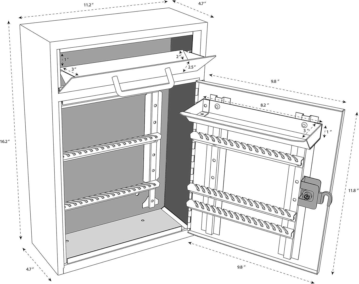 Mail Boss Key Boss Security Cabinet Drop Box with Lock