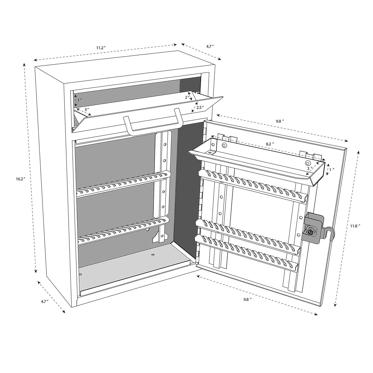 Mail Boss Key Boss Security Cabinet Drop Box with Lock