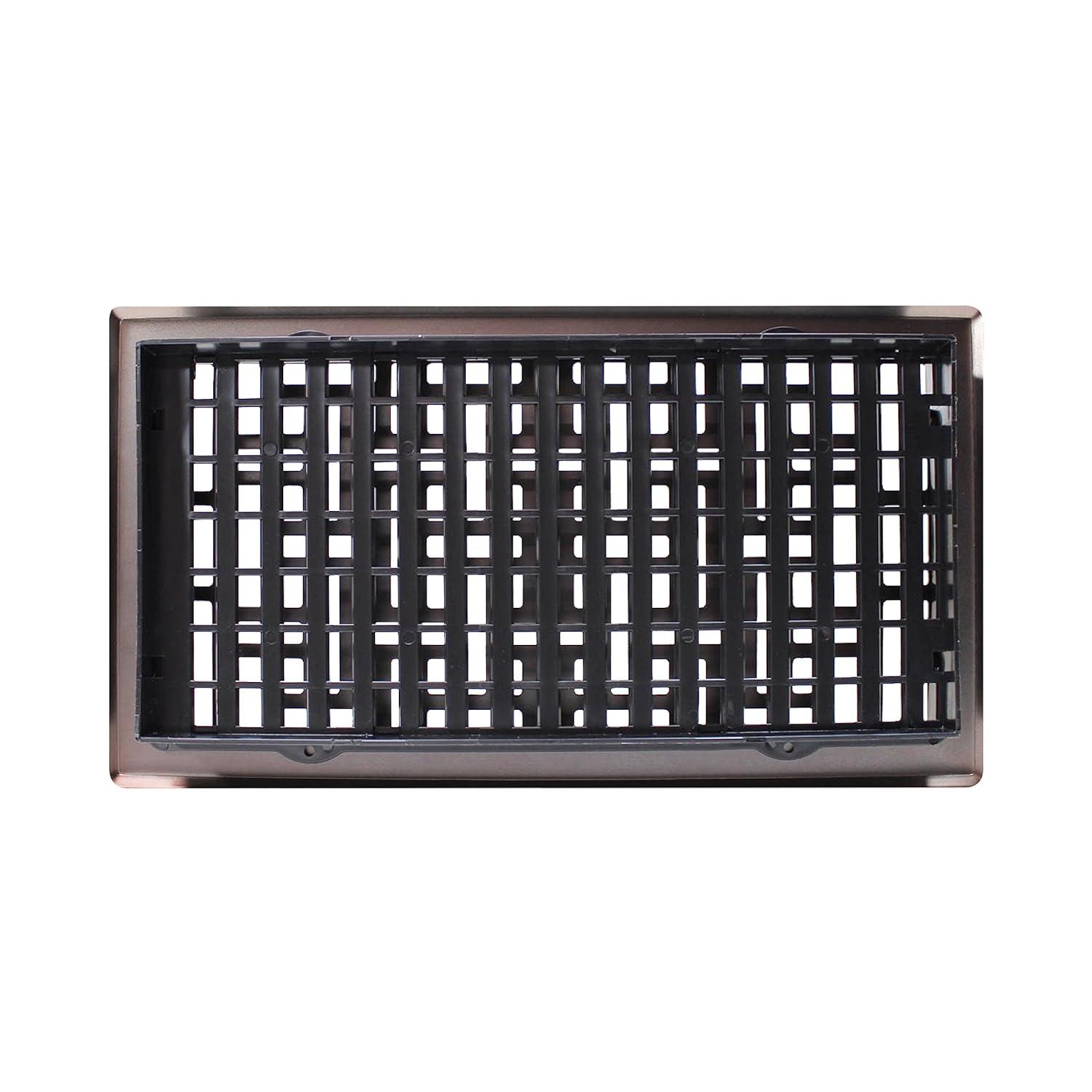 Decor Grates AJH612-RB Oriental Floor Register 6-Inch by 12-Inch Rubbed Bronze