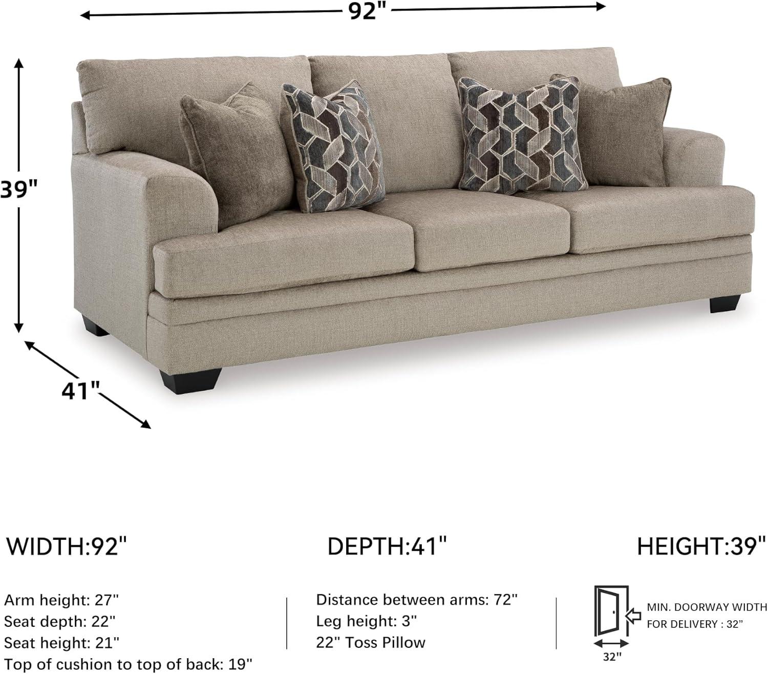 Signature Design by Ashley Stonemeade Taupe Sofa