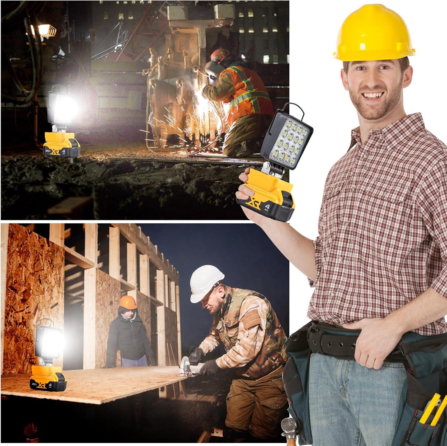 AnTom LED Work Light , 48W 4800LM LED Flood Light for Outdoor and Job Site Lighting- Dimmable Design