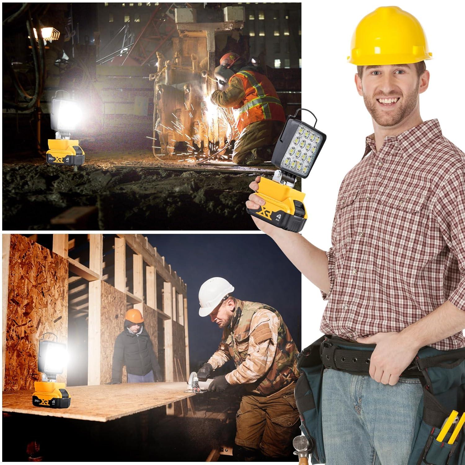 AnTom LED Work Light , 48W 4800LM LED Flood Light for Outdoor and Job Site Lighting- Dimmable Design