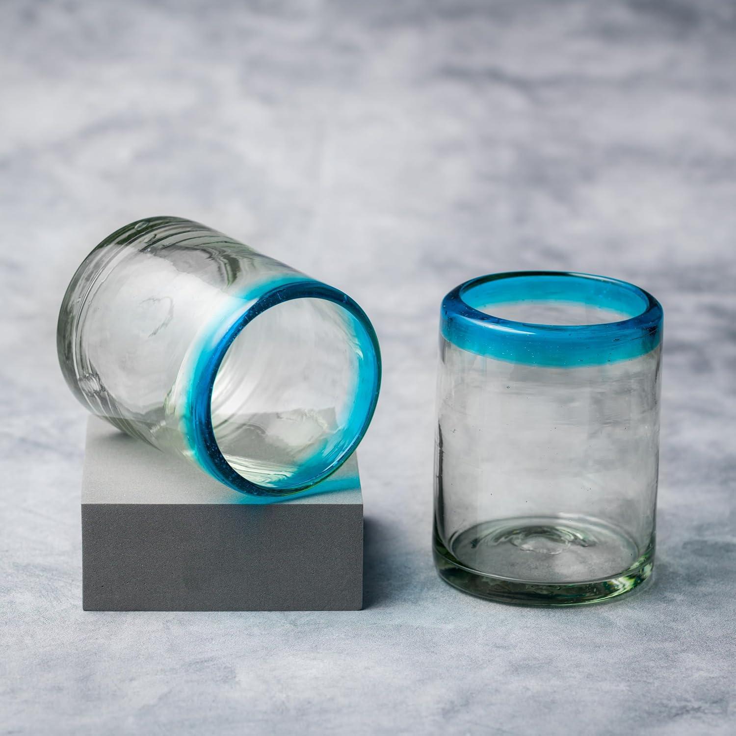 Ten Strawberry Street Rim Hiball Handblown Mexican Glass (Set of 6)