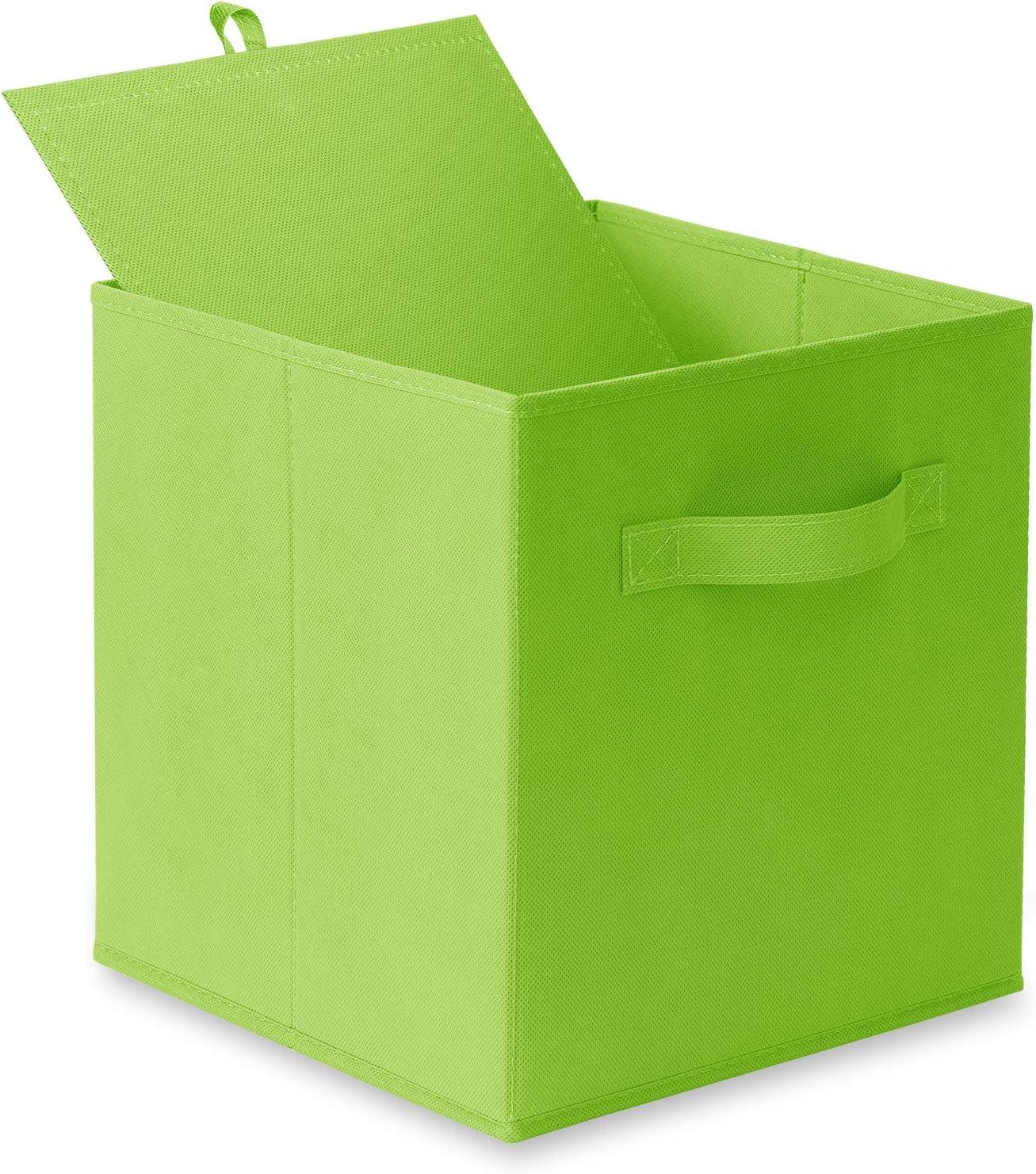 Casafield 10.5" L x 10.5" W x 11" H Collapsible Fabric Cube Storage Bins (Set of 6)