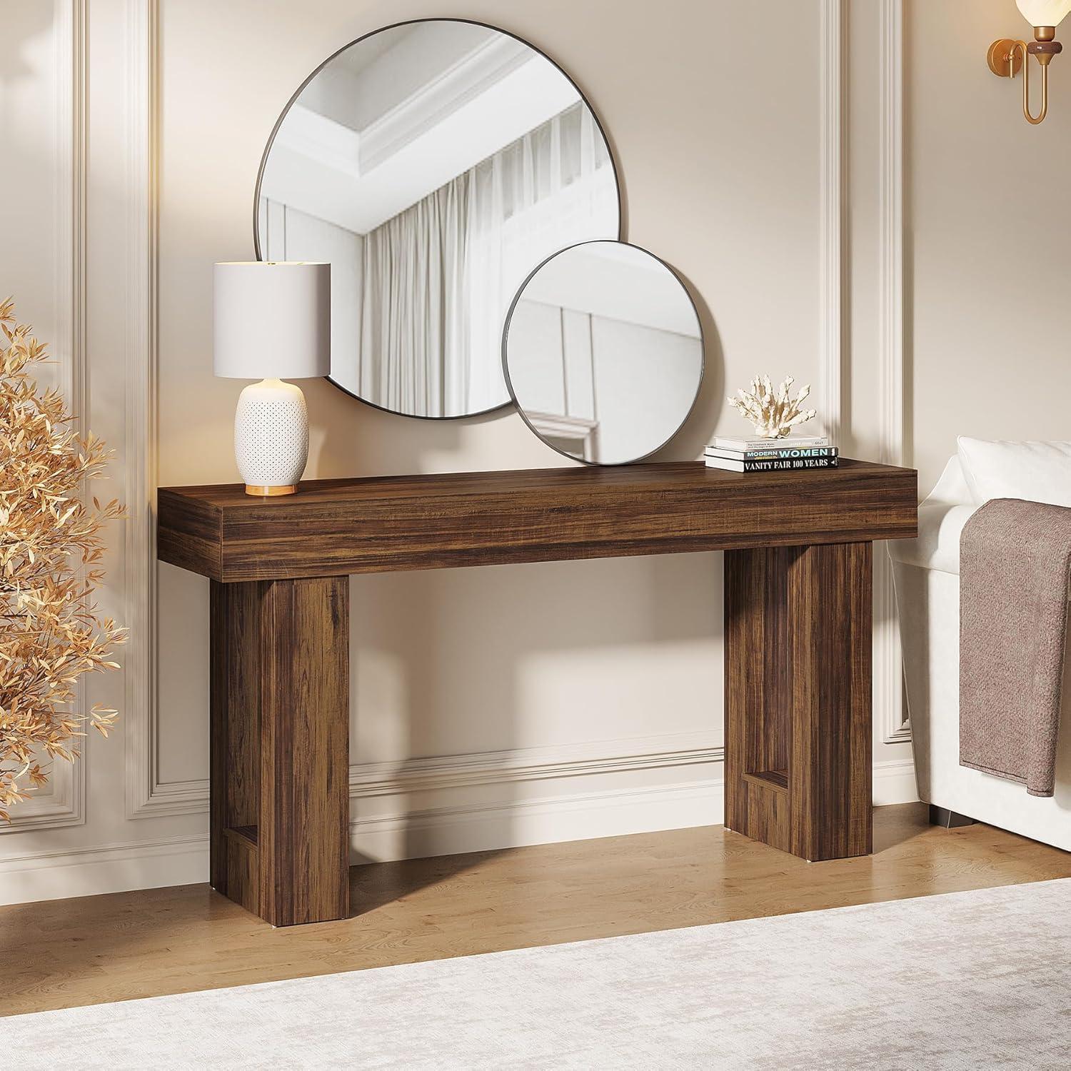 63 Inch Long Console Table Farmhouse Sofa Table