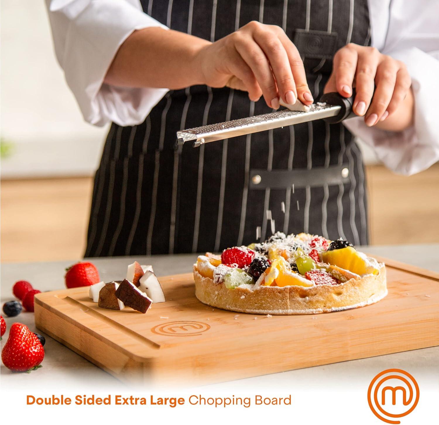 MasterChef® Extra-Large Bamboo Cutting Board in Beige