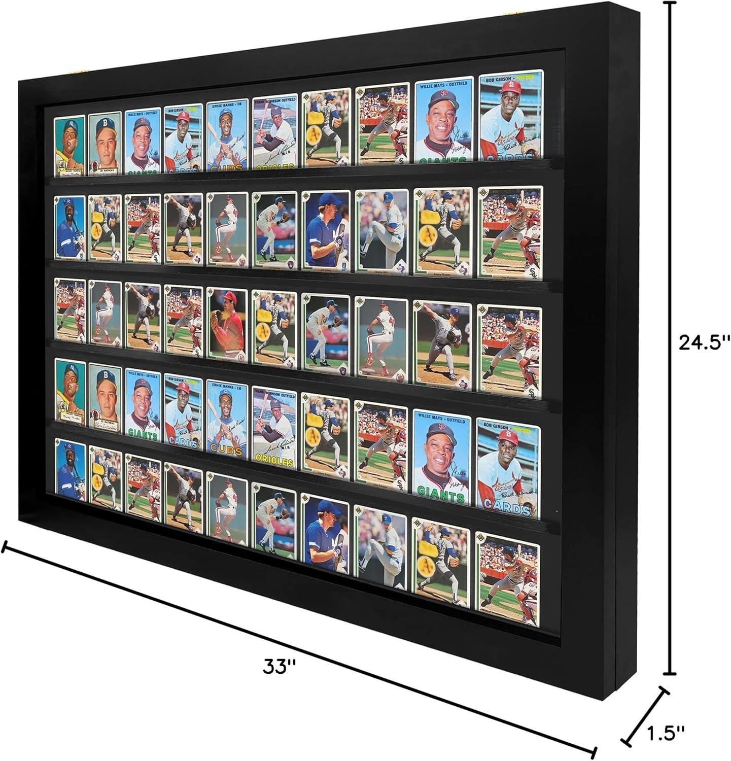 Pennzoni Display Co. PENNZONI Sports Card Display Case, Holds 50 Ungraded Sports & Playing Cards