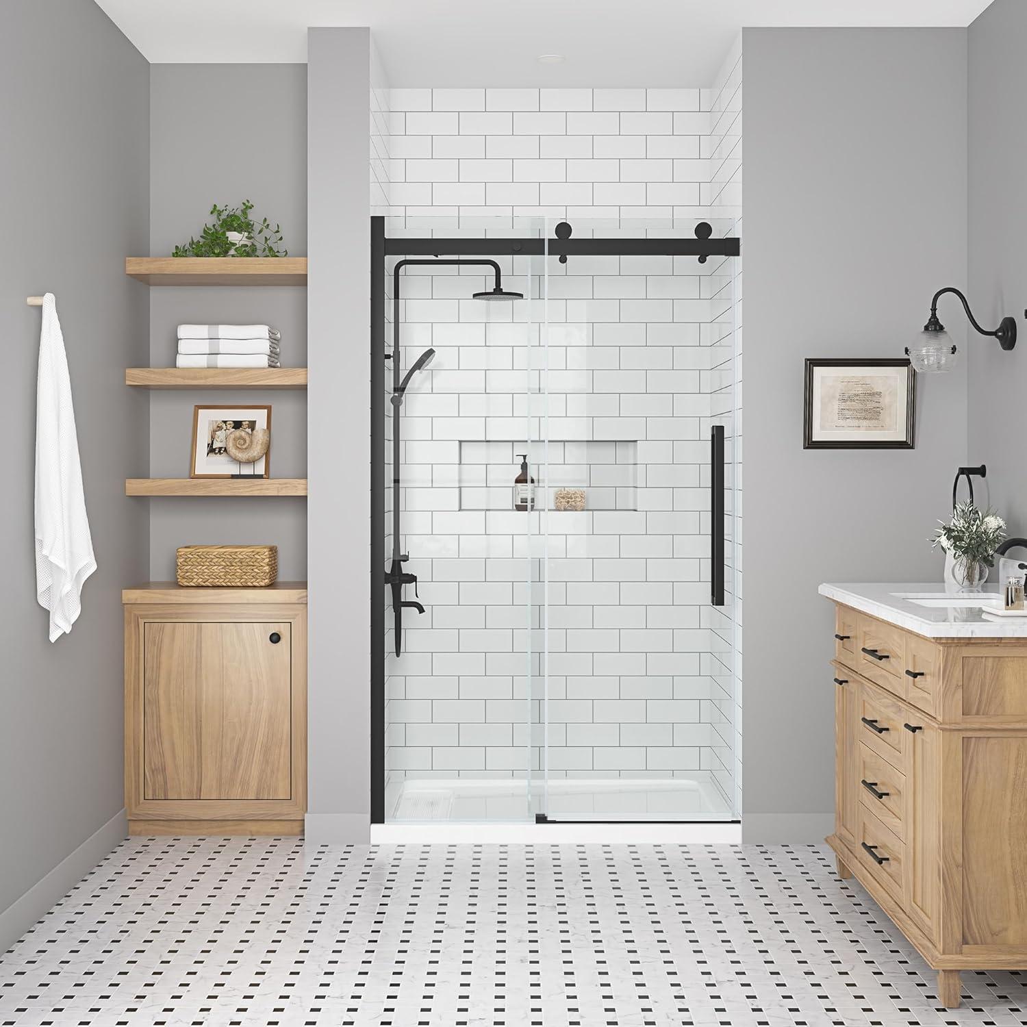 OVE Decors Bel Soft Close 2-Piece 32" x 48" x 81" Base/Door Rectangular Alcove Shower Kit