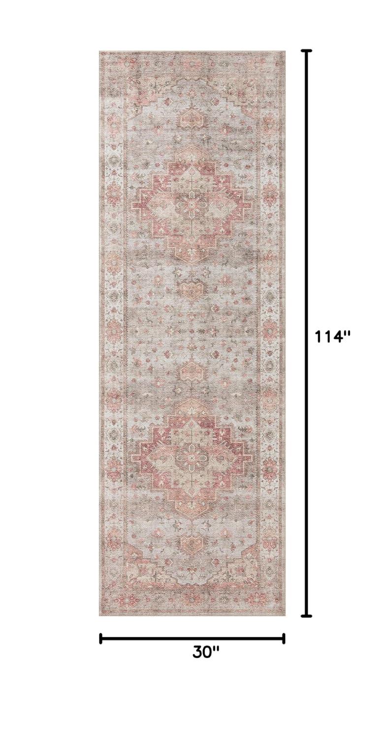 Loloi II Heidi Collection HEI-02 Dove / Spice, Oriental Area Rug 2'-6" x 9'-6"