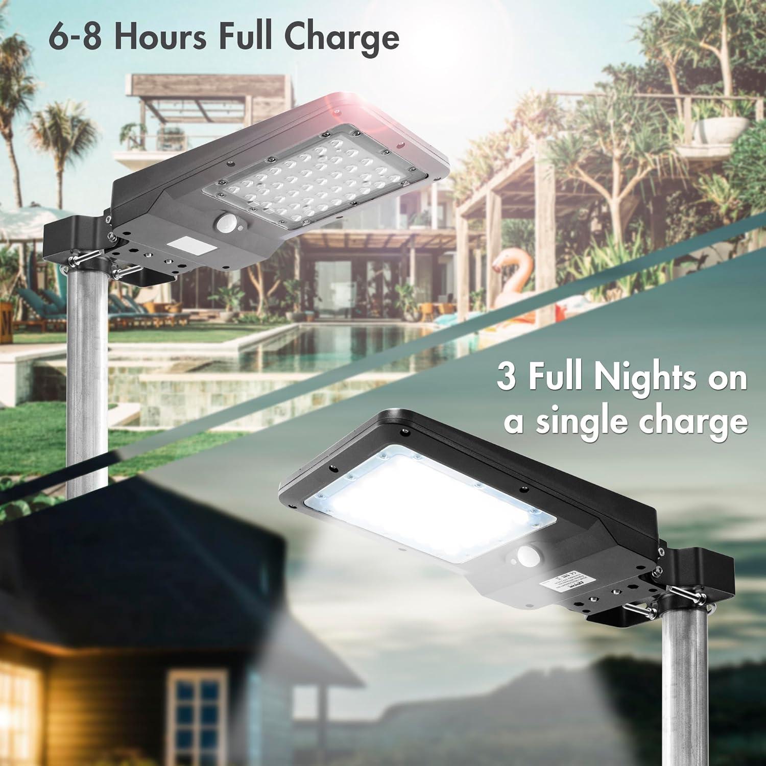 Wagan Outdoor LED Motion Sensor Flood Light with Solar Panels