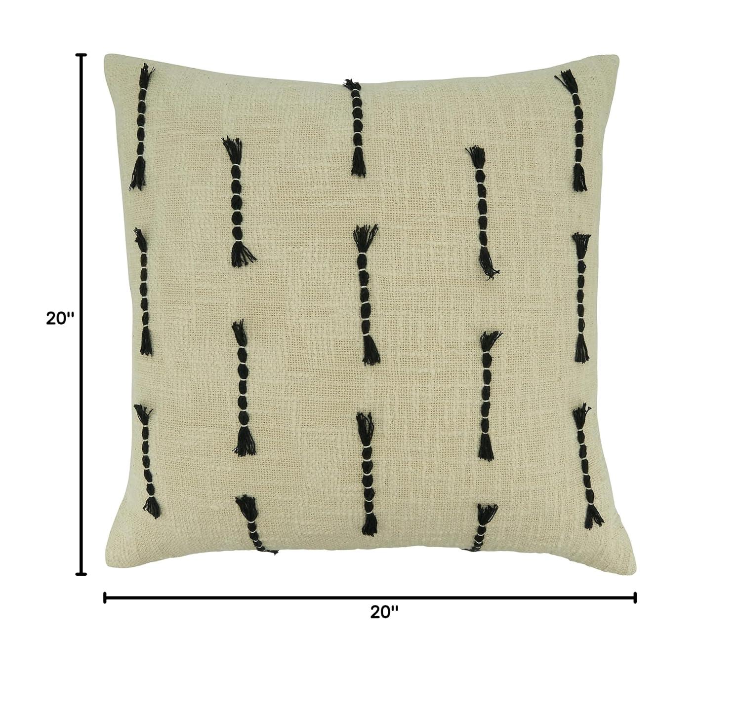 Saro Elka Collection Cotton Throw Pillow