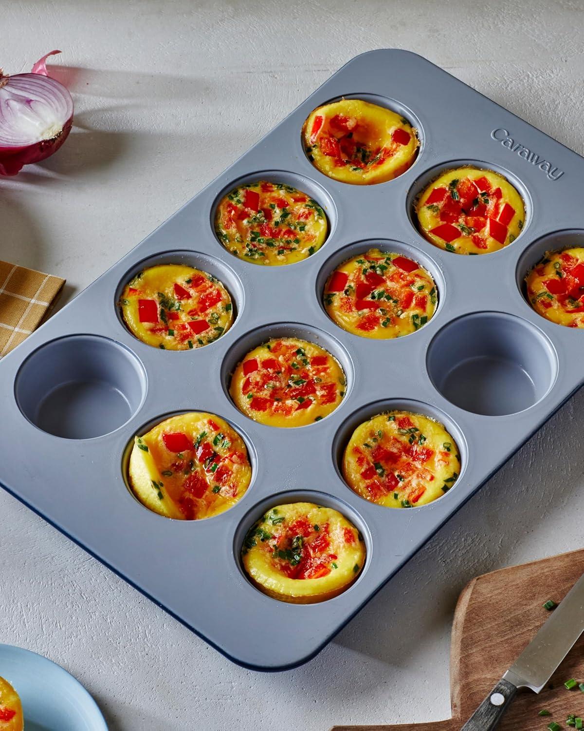 Caraway Non-Stick Ceramic Muffin Pan in Slate