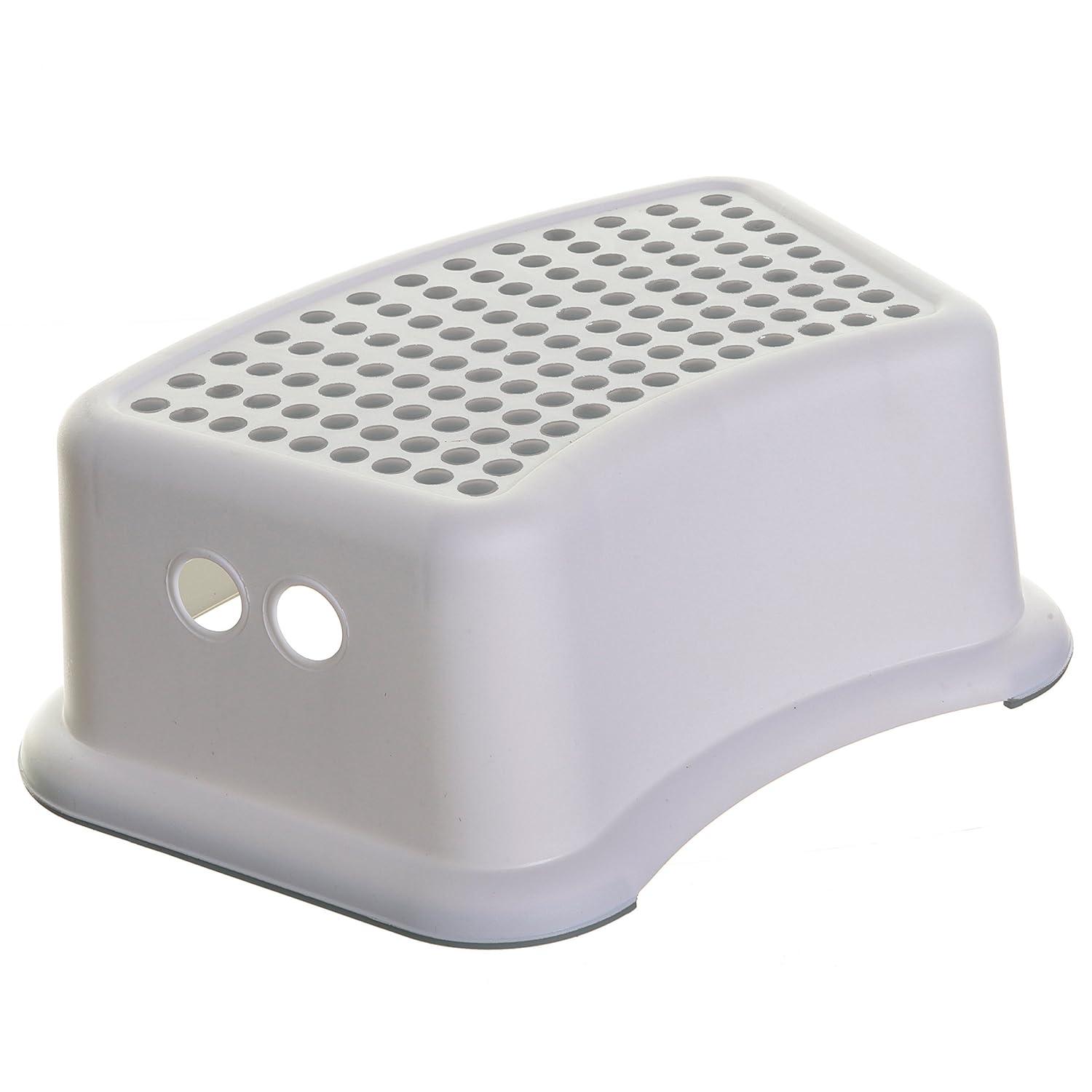 Step Stool Gray Dotted Toilet Training Aid for Toddlers with Non-slip Base