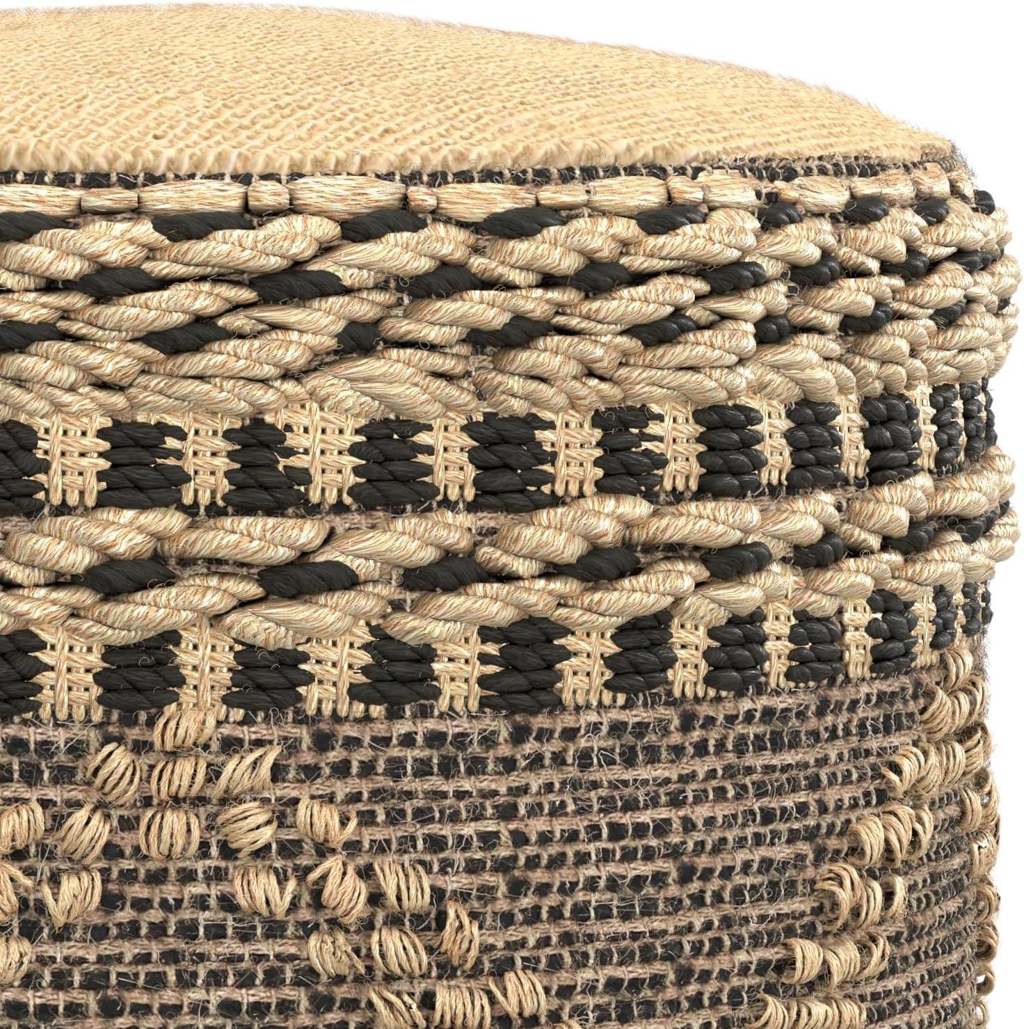 Simpli Home Stella Upholstered Pouf
