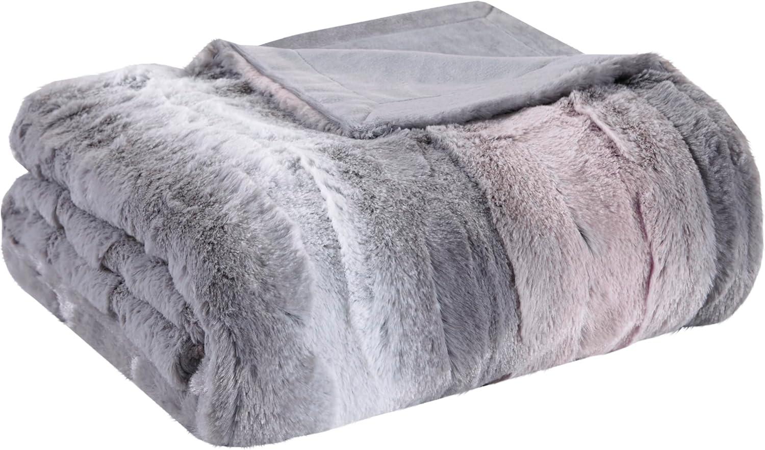 60"x70" Oversized Marselle Faux Fur Throw Blanket - Madison Park