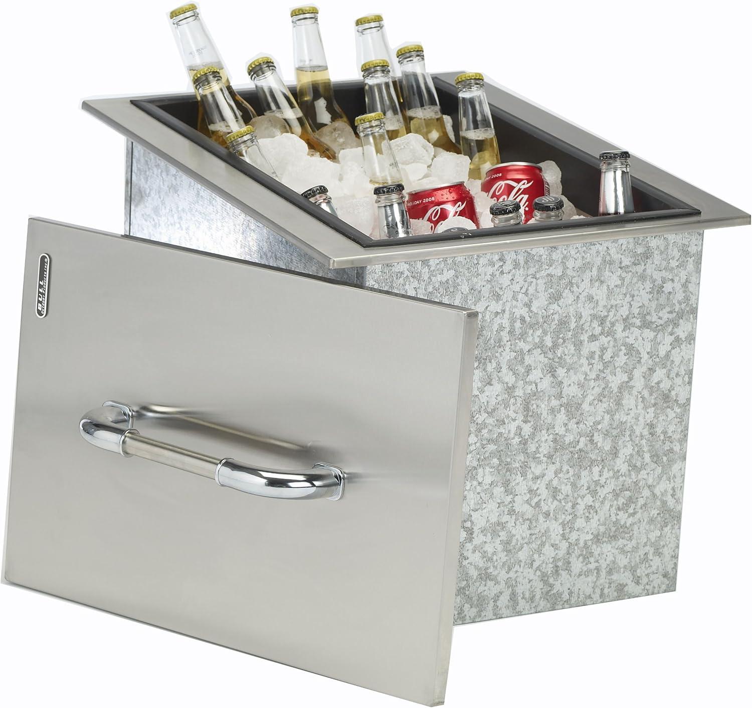 Bull Outdoor Products SS Beverage Ice Chest Condiment Tray Cooler