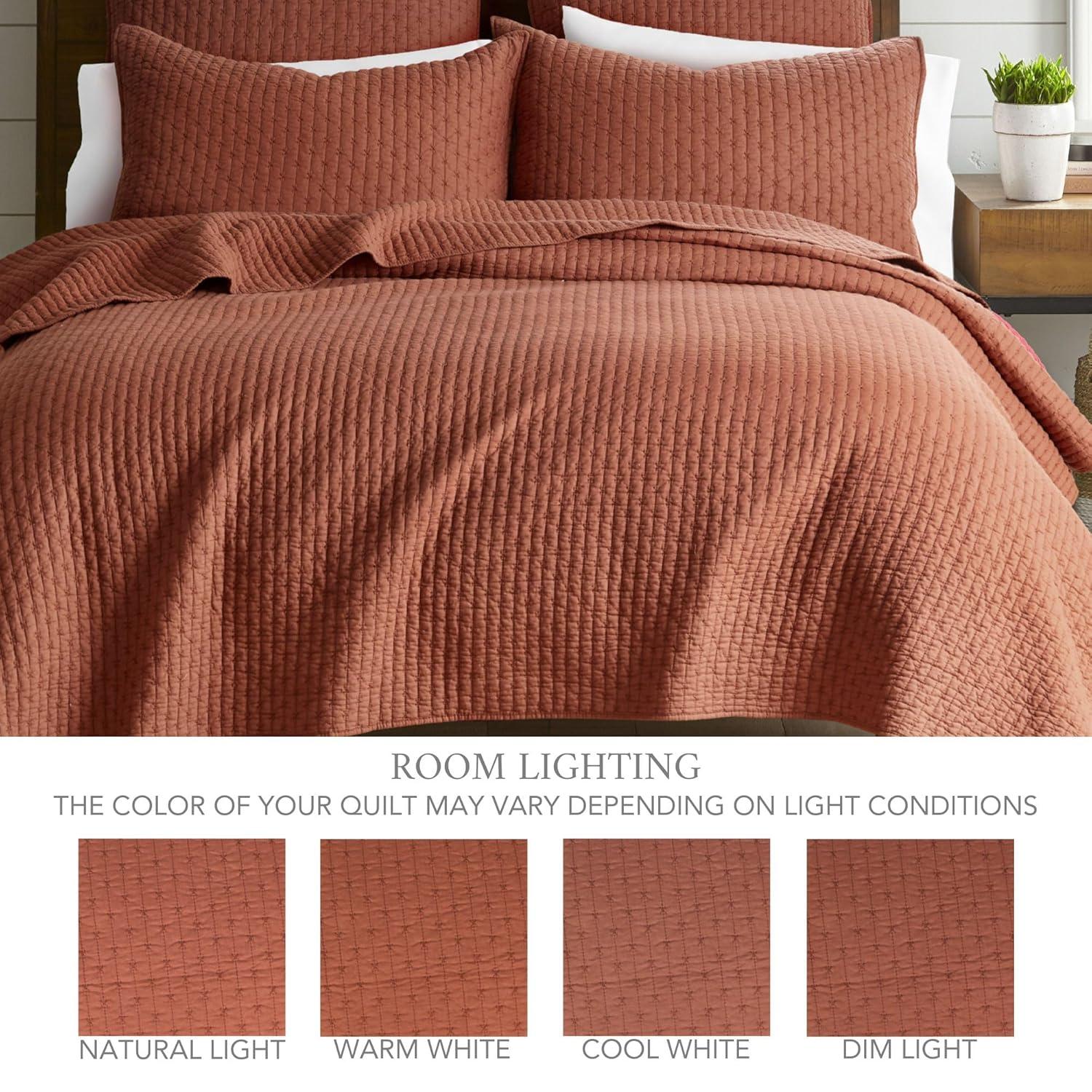 Cross Stitch Adobe Full/Queen Quilt Set - Levtex Home