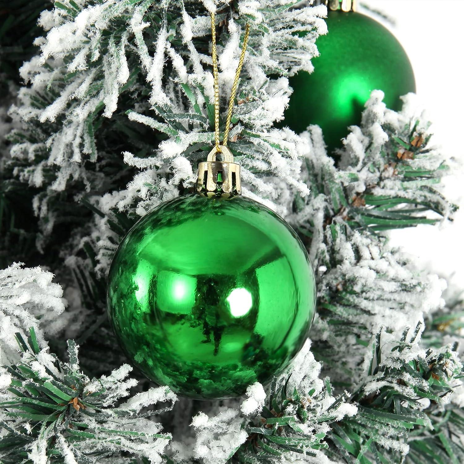 24Pcs Christmas Balls Ornaments for Xmas Christmas Tree - Shatterproof Christmas Tree Decorations Hanging Ball for Holiday Wedding Party Decoration, 1.2inch/1.57inch/2.5inch