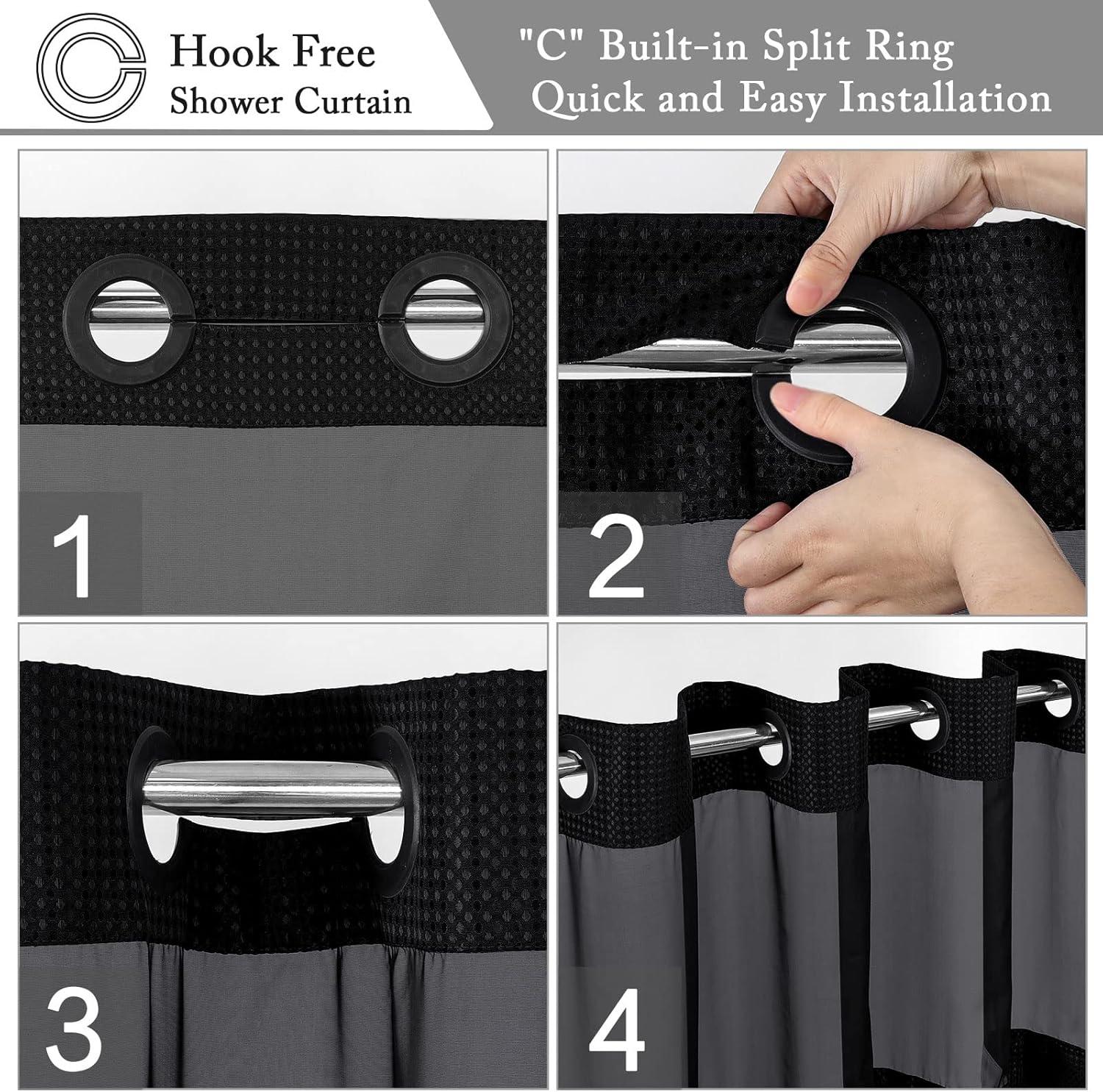 Shower Curtain with Liner Included