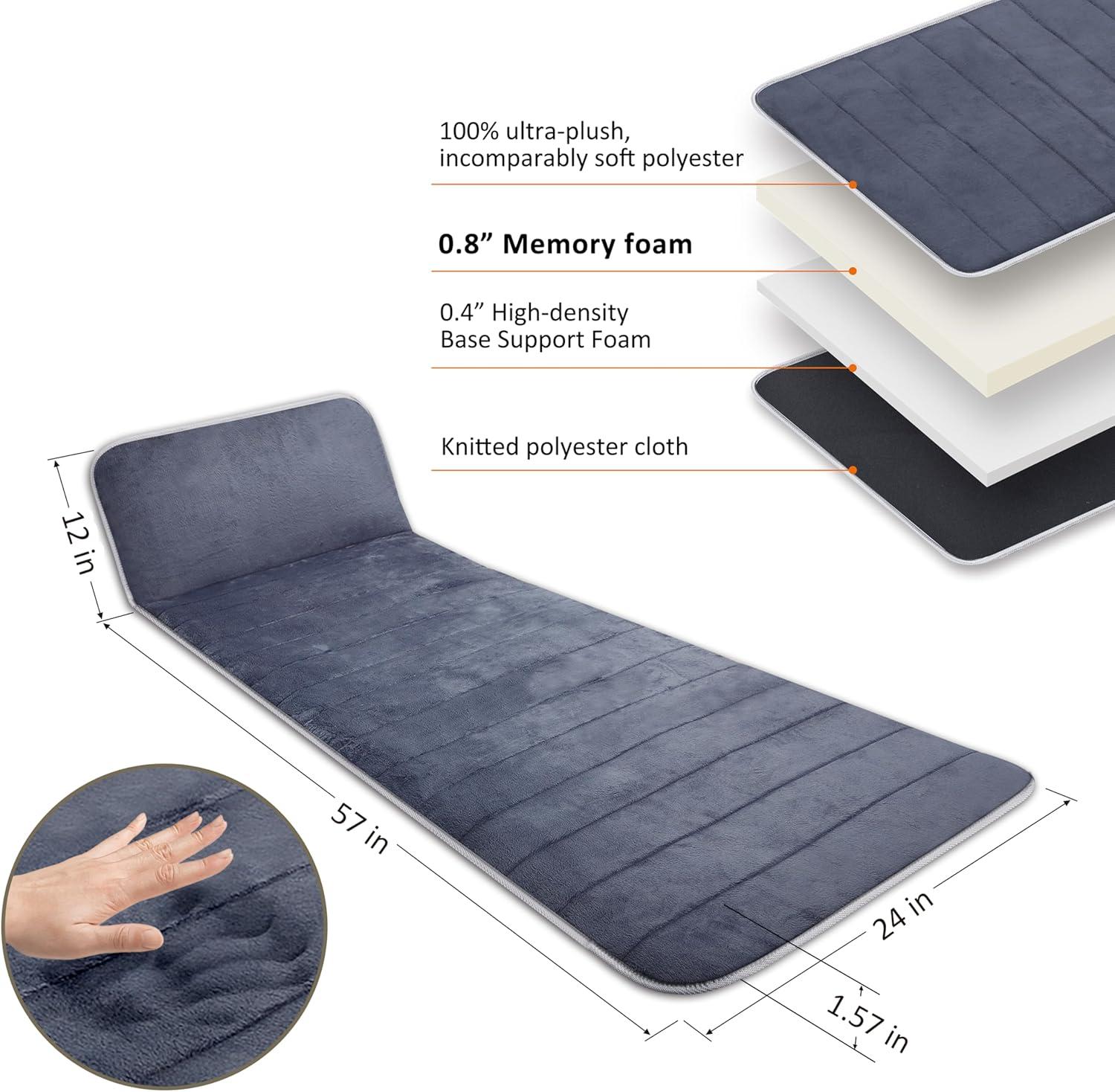 Snailax Massage Mat with Soothing, Full Body Massage pad with 10 Vibration Motors and 4 Therapy Heat pad, Gifts