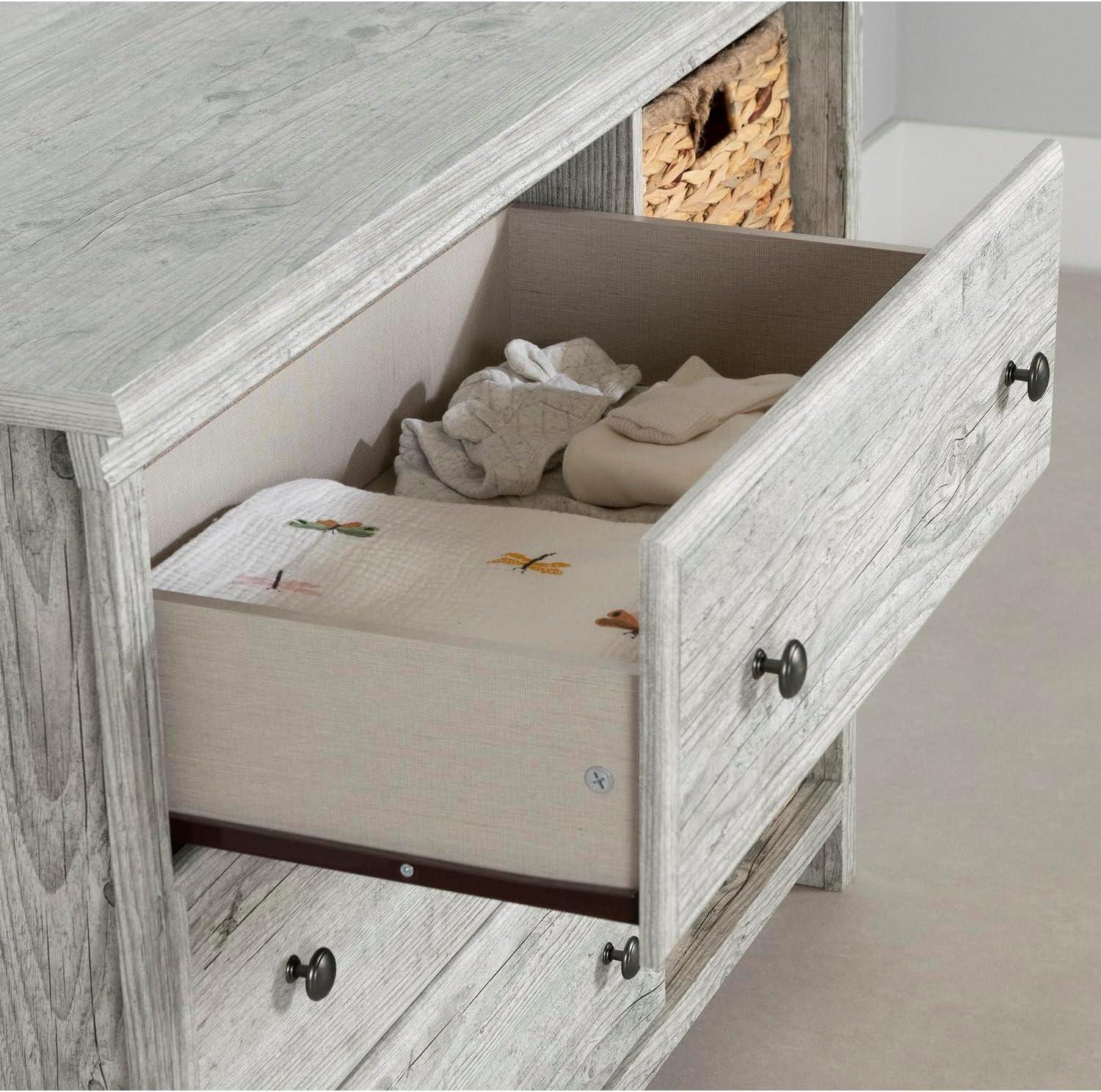 Cotton Candy 3-Drawer Dresser with Storage Baskets