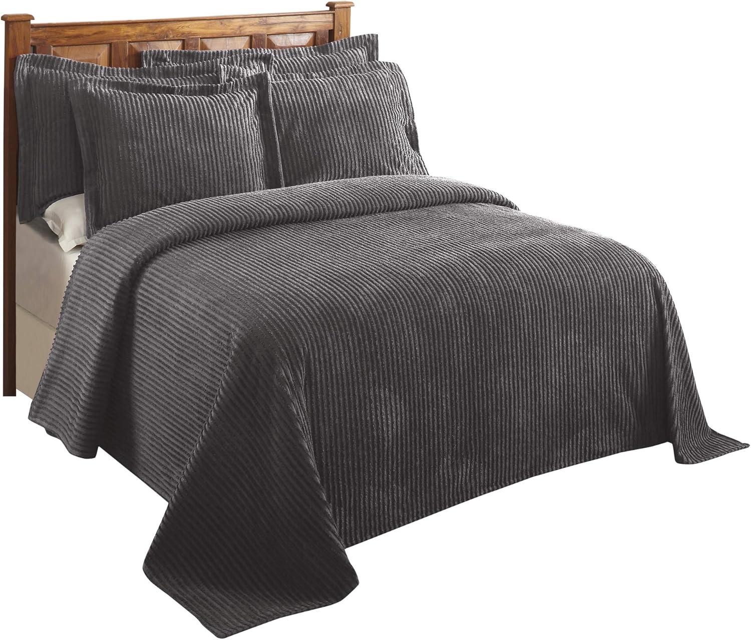 Better Trends Jullian 100% Cotton Tufted - Classic Stripe Bedspread Soft & Cozy Bedding for All Seasons, Machine Washable Coverlet