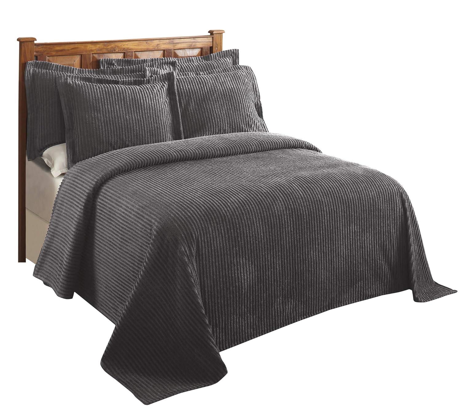 Better Trends Jullian 100% Cotton Tufted - Classic Stripe Bedspread Soft & Cozy Bedding for All Seasons, Machine Washable Coverlet