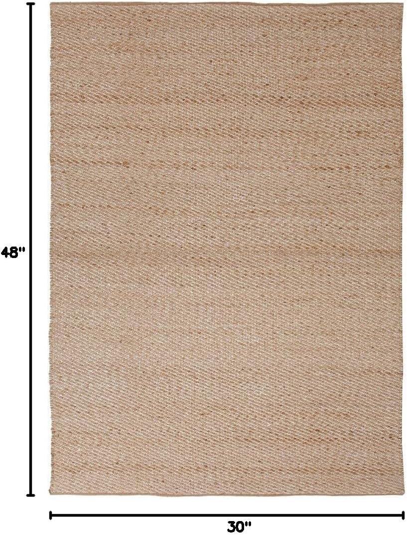 Jaipur Living Jute 2x4 Area Rug, Solid, Beige/White
