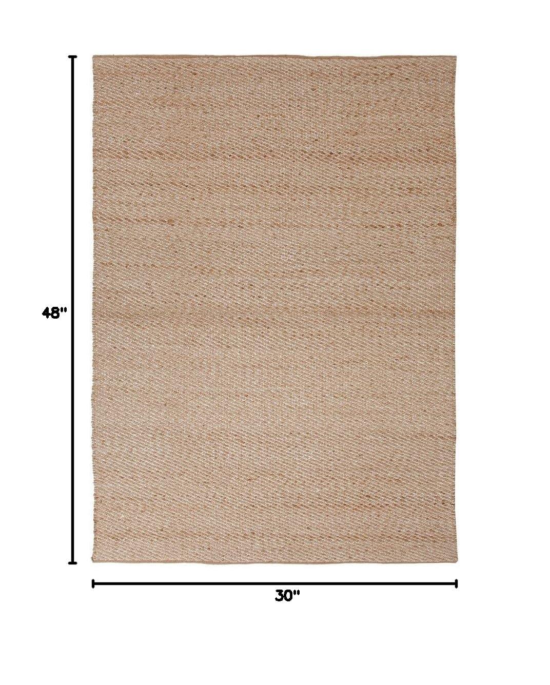 Jaipur Living Jute 2x4 Area Rug, Solid, Beige/White