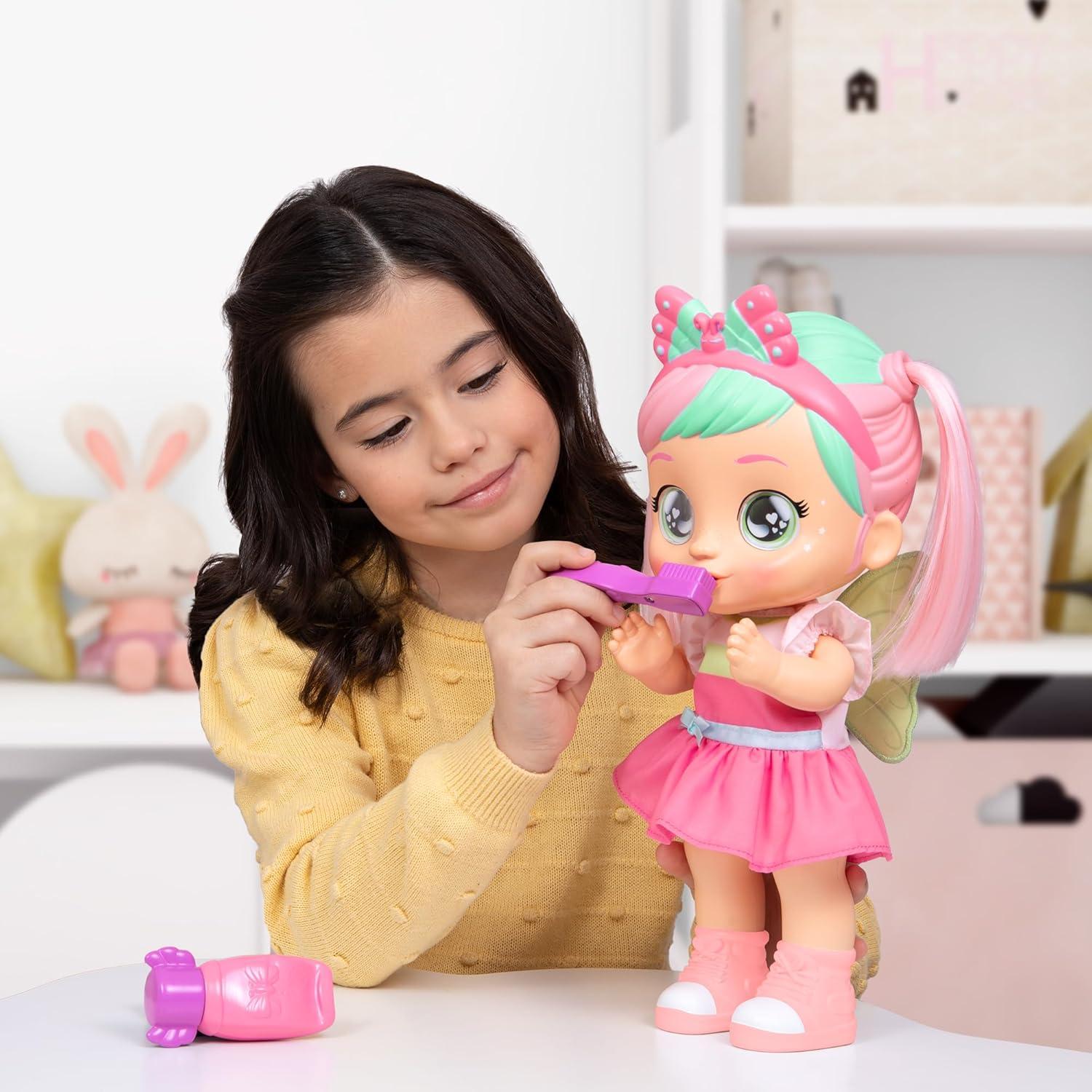 Cry Babies Bella's Morning Routine Interactive 13.6" Baby Doll with 25+ Baby Sounds and Interactive Accessories