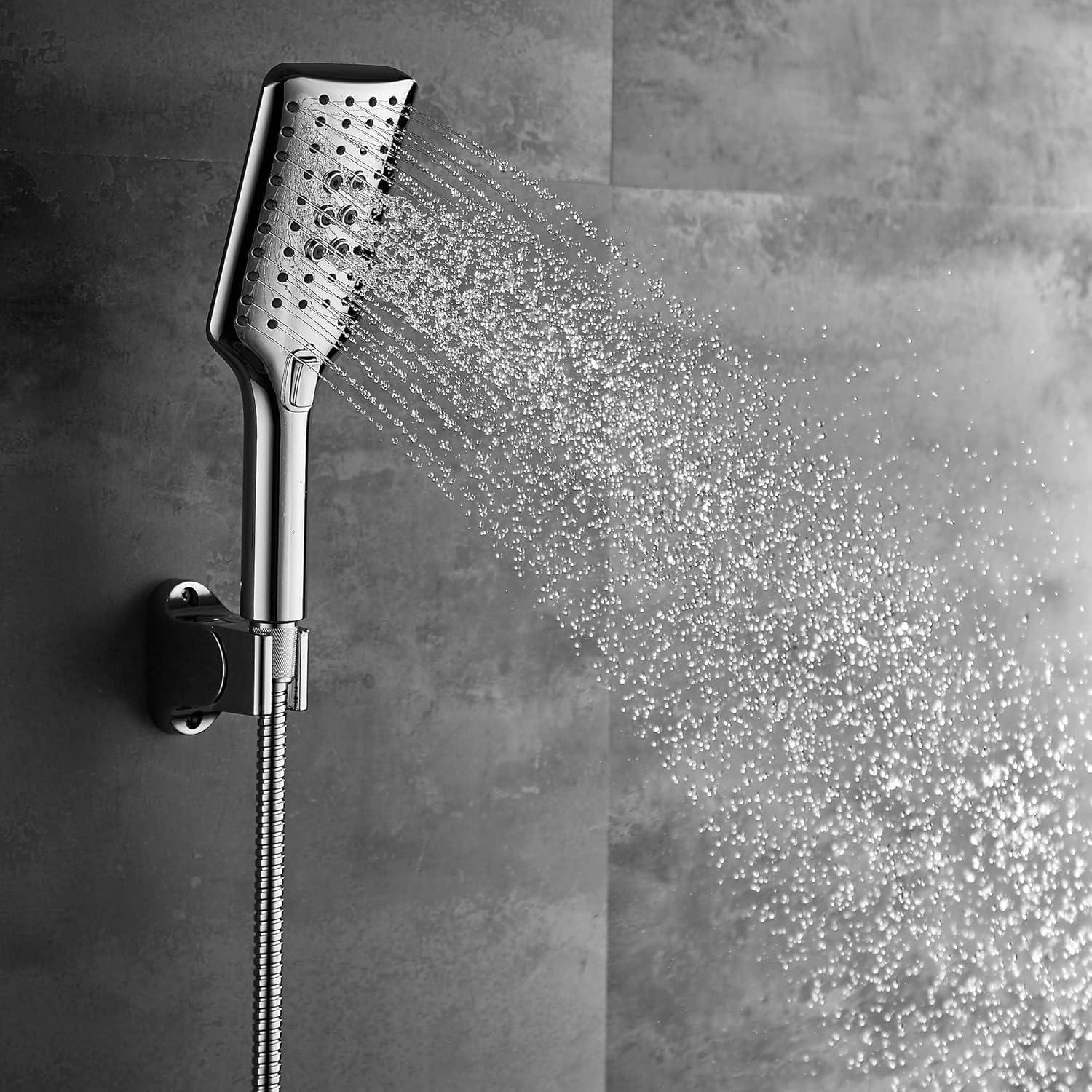 Pulse Showerspas Resort 10-in Rain Showerhead Combo Shower System with Adjustable Handshower Slide Bar and Pressure Balanced Mixing Valve 3008-MB-1.8GPM