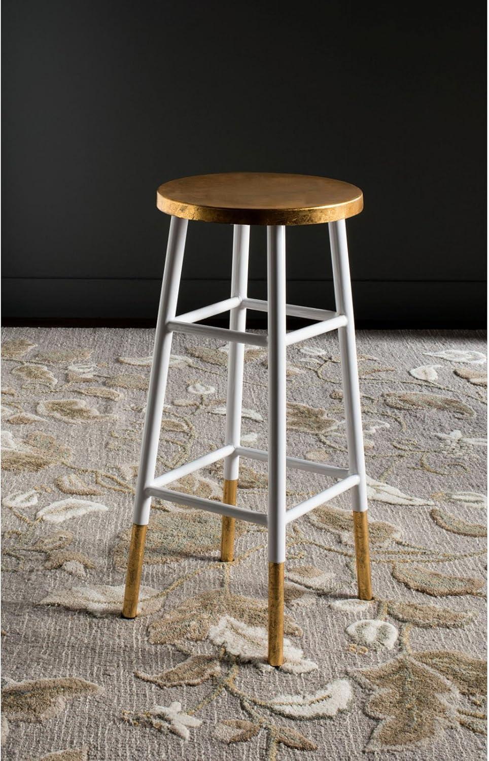 Emery Dipped Gold Leaf Bar Stool  - Safavieh