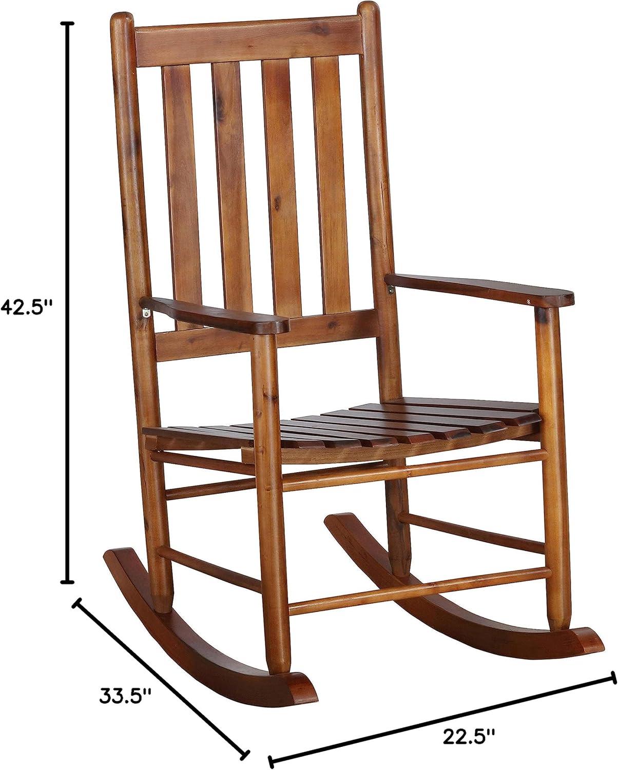 Annie Solid Wood Slat Back Wooden Rocking Accent Chair - Coaster