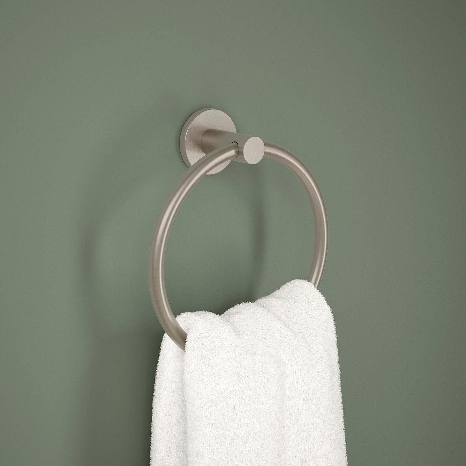 Peerless Pa347 Precept 6-9/16" Wall Mounted Towel Ring - Nickel