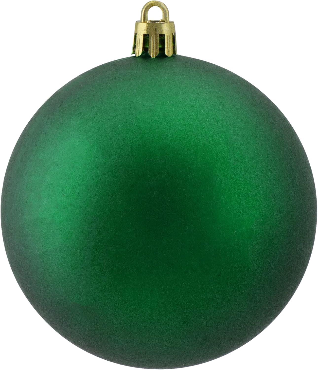 Northlight 32ct Shatterproof Matte Christmas Ball Ornament Set 3.25" - Green