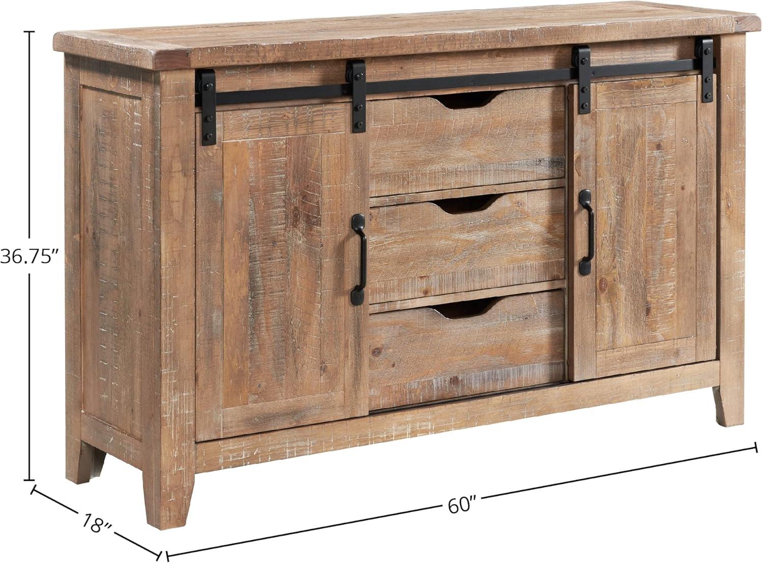 Highland 60" Sideboard with 2 Cabinets and 3 Drawers, Sandwich