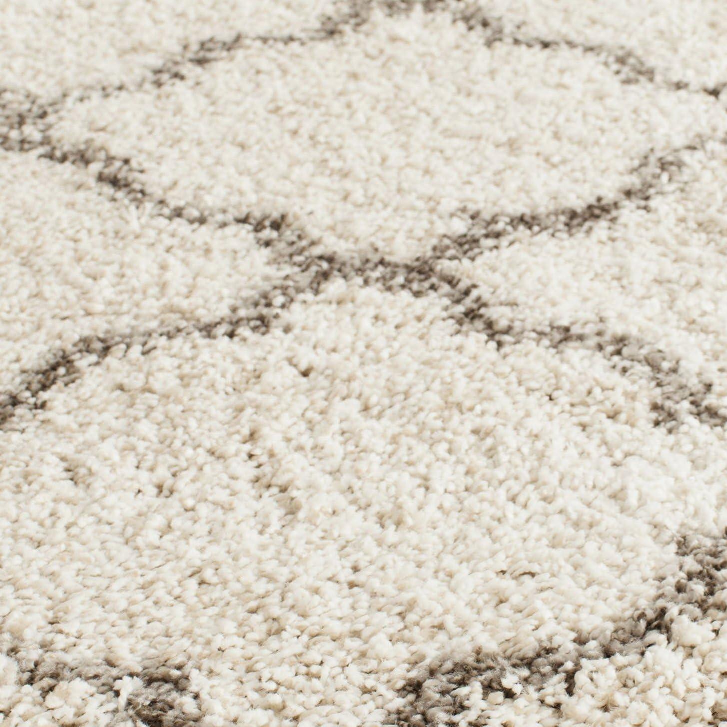 Hudson Shag SGH282 Power Loomed Indoor Area Rug - Ivory/Grey - 8'x10' - Safavieh