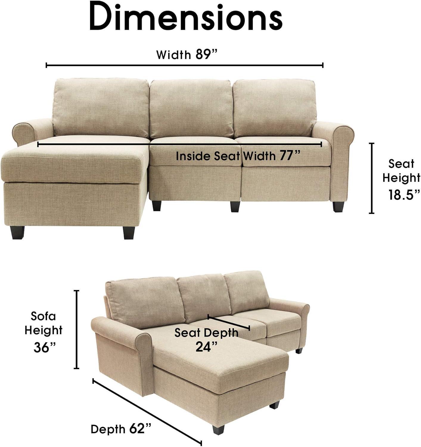 Serta Palisades Reclining Sectional Sofa with Storage Chaise