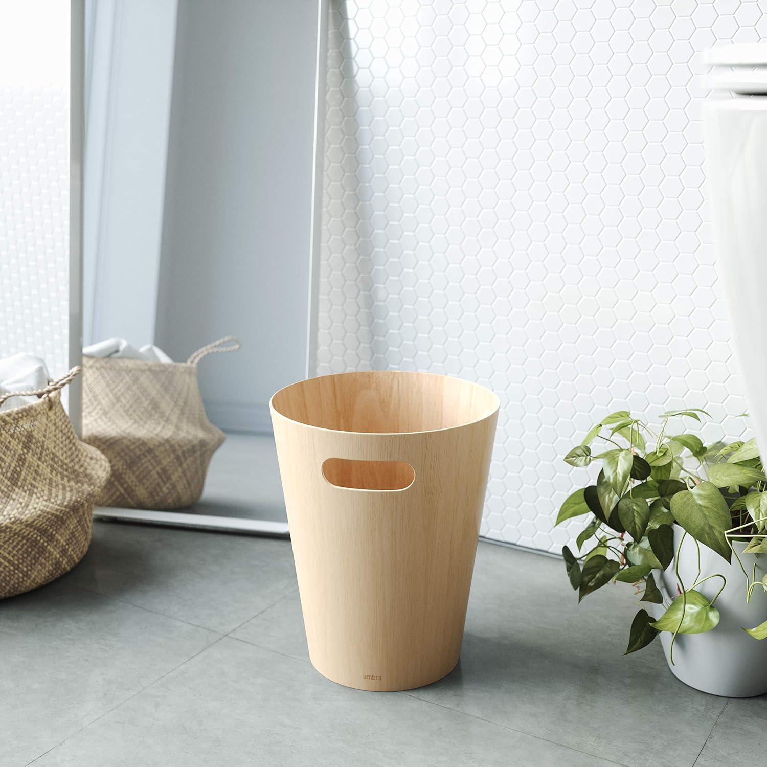 Umbra Woodrow Manufactured Wood Open Waste Basket - 2.25 Gallons