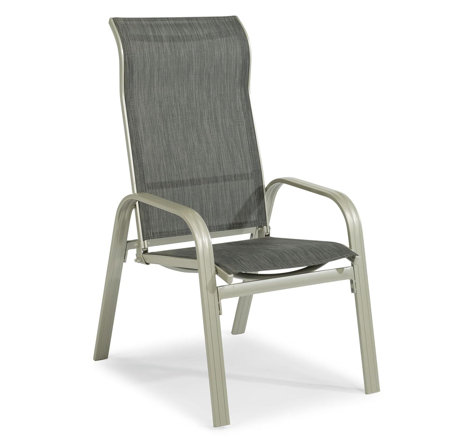 Homestyles Captiva Aluminum Outdoor Chair Pair in Gray