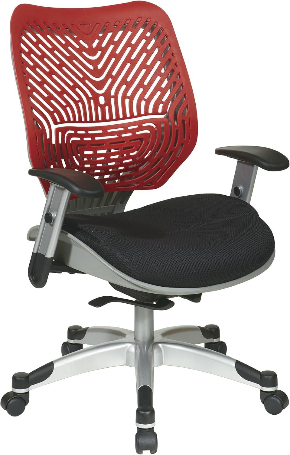 Unique Self Adjusting Ice SpaceFlex Black Fabric Back Managers Chair