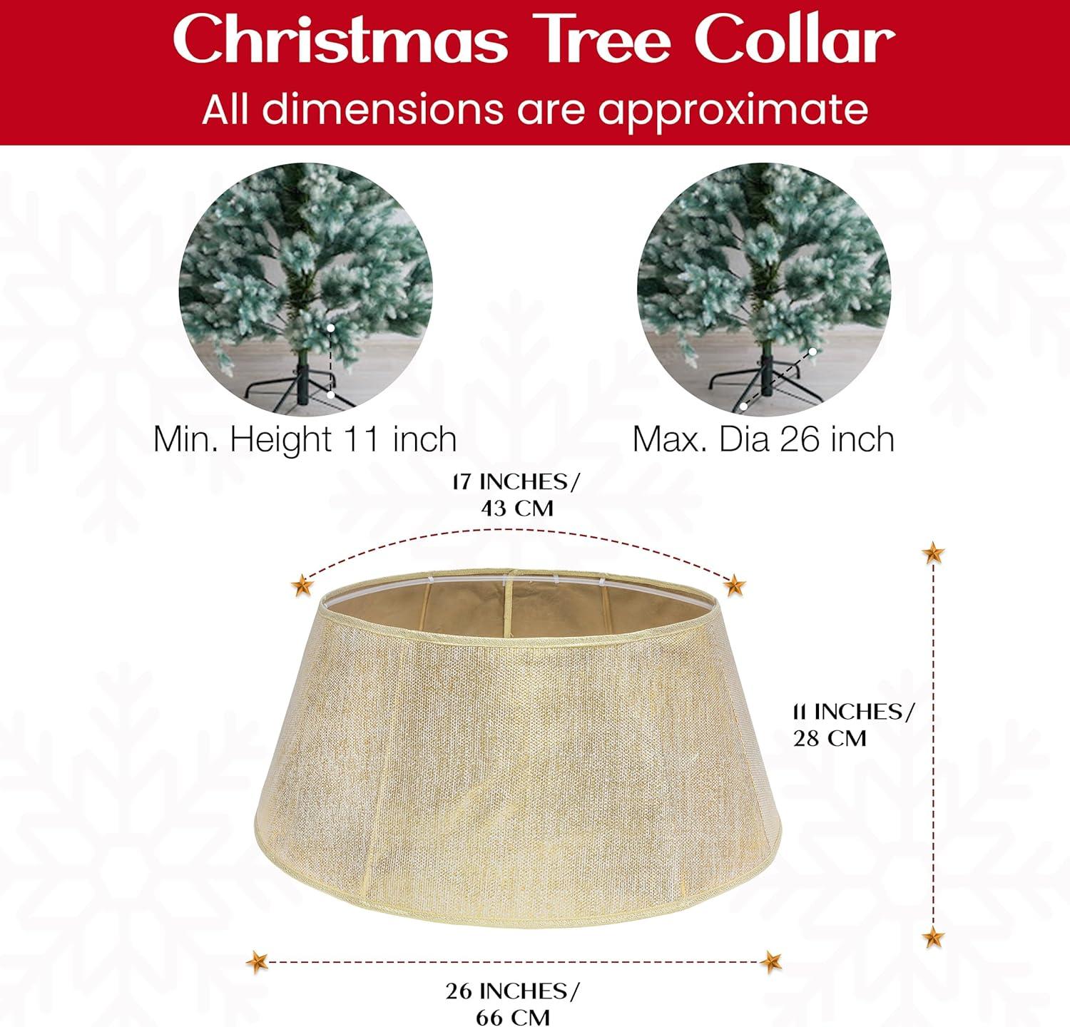 New Traditions 26-in Off-white Tree Collar Tree Skirt