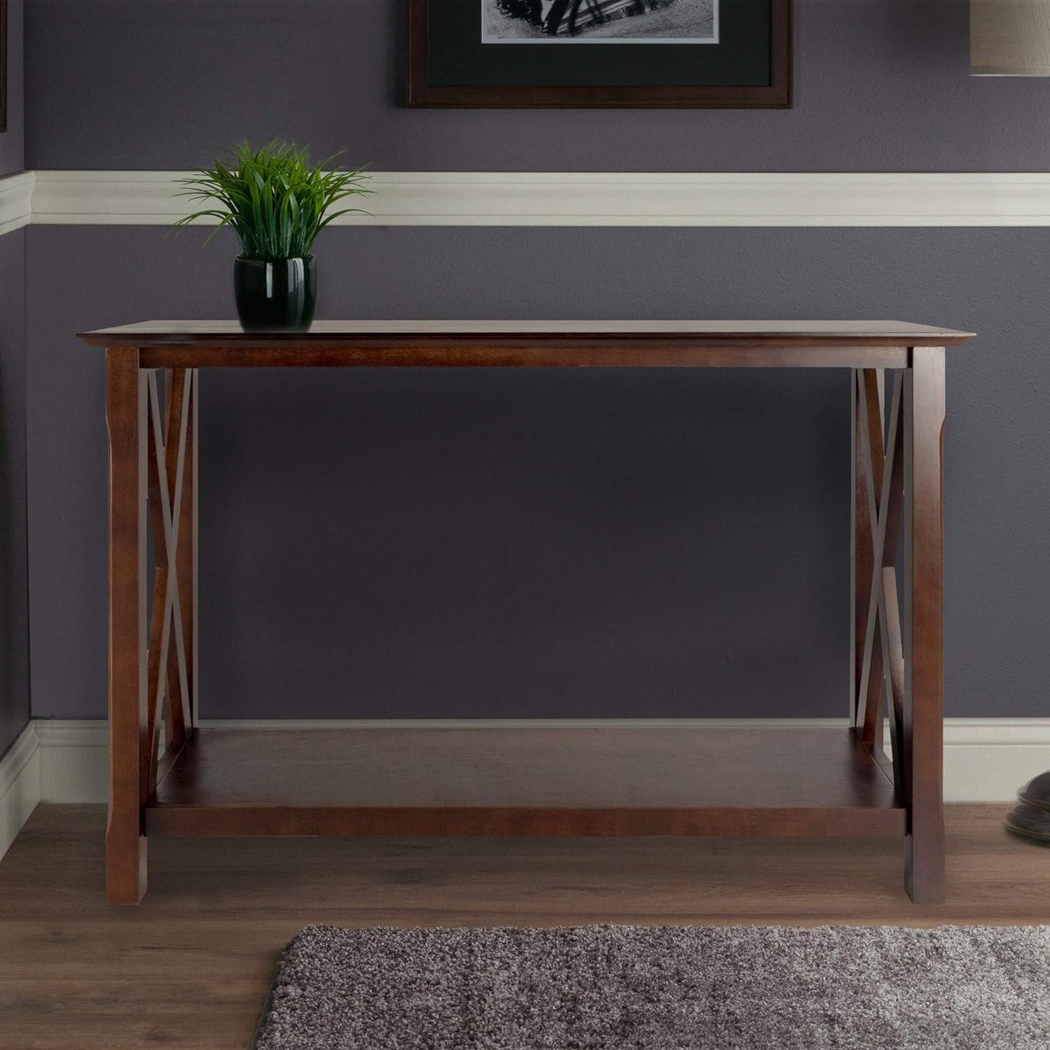 Cappuccino Elegance 45" Wood Composite Console Table with Storage