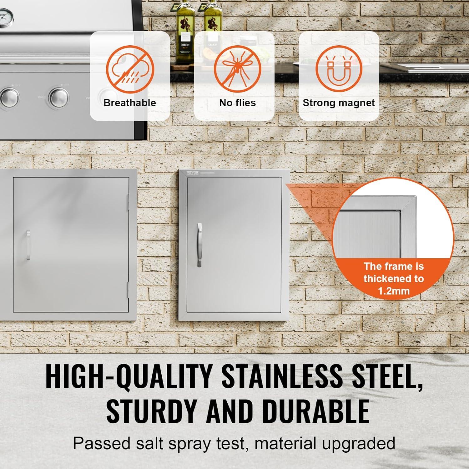 Stainless Steel Single Door Outdoor Kitchen Access Door