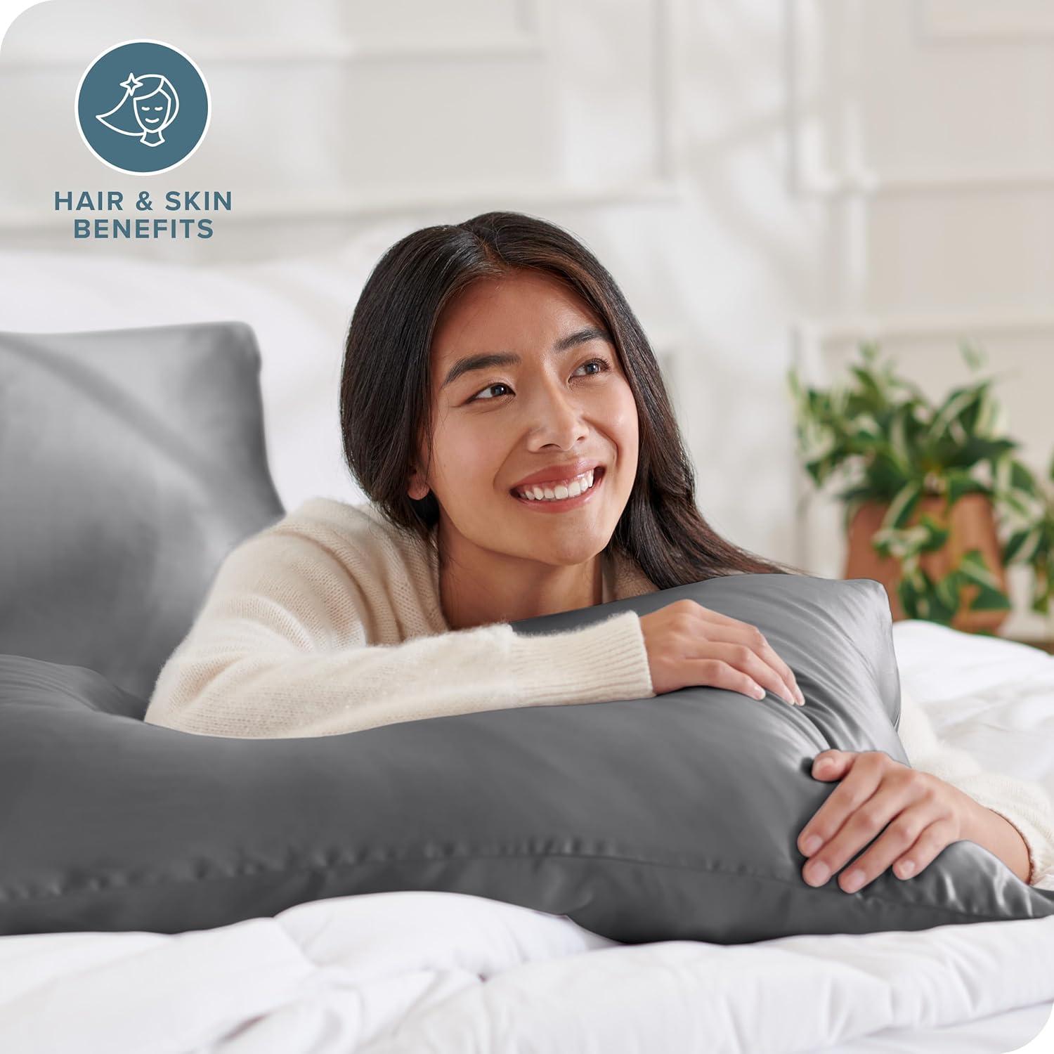 Bare Home 100% Mulberry Silk Pillowcase Envelope Closure