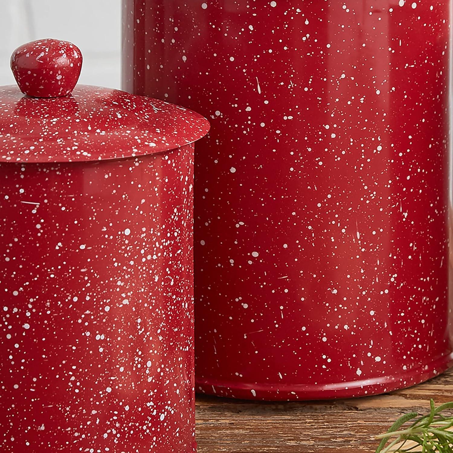 Park Designs Granite Enamelware Canisters Set Red