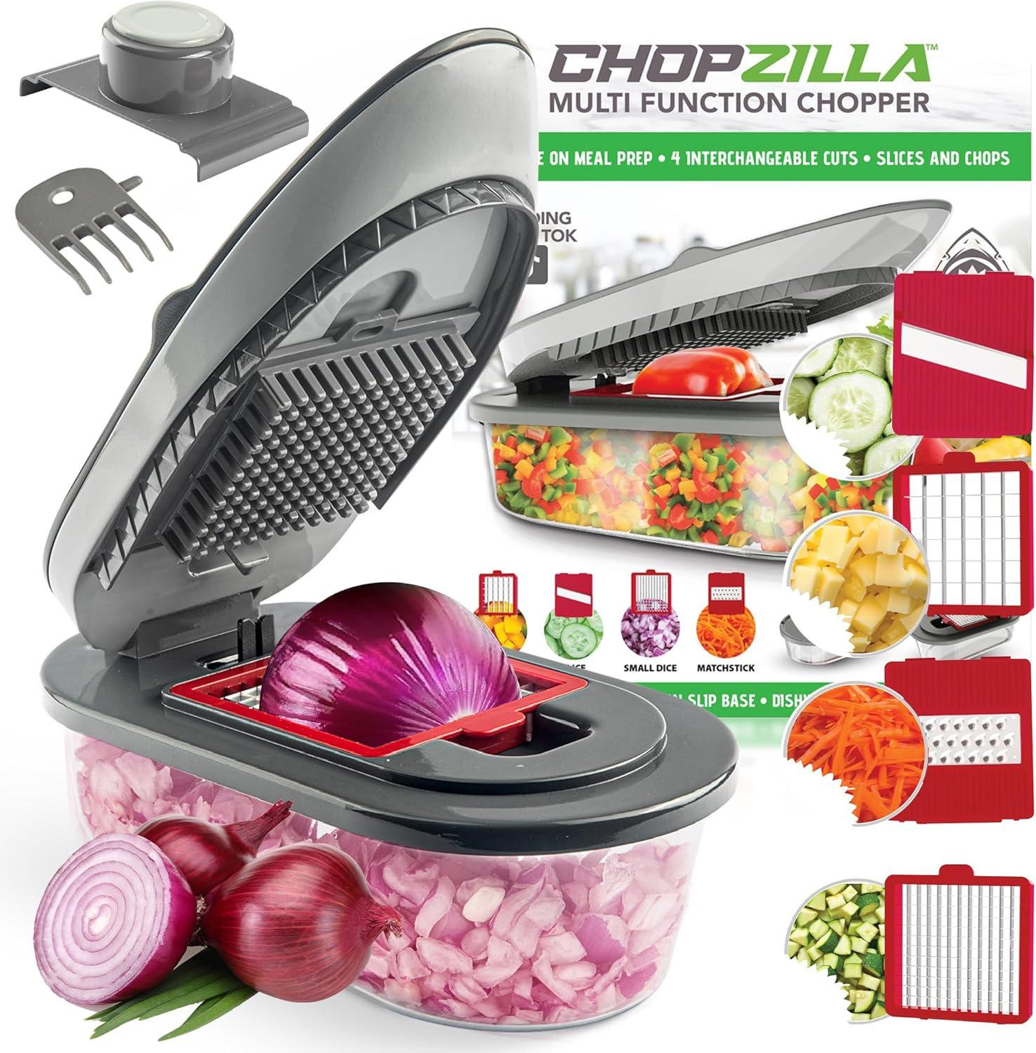 Gray BPA-Free Plastic Mandoline Slicer with Container