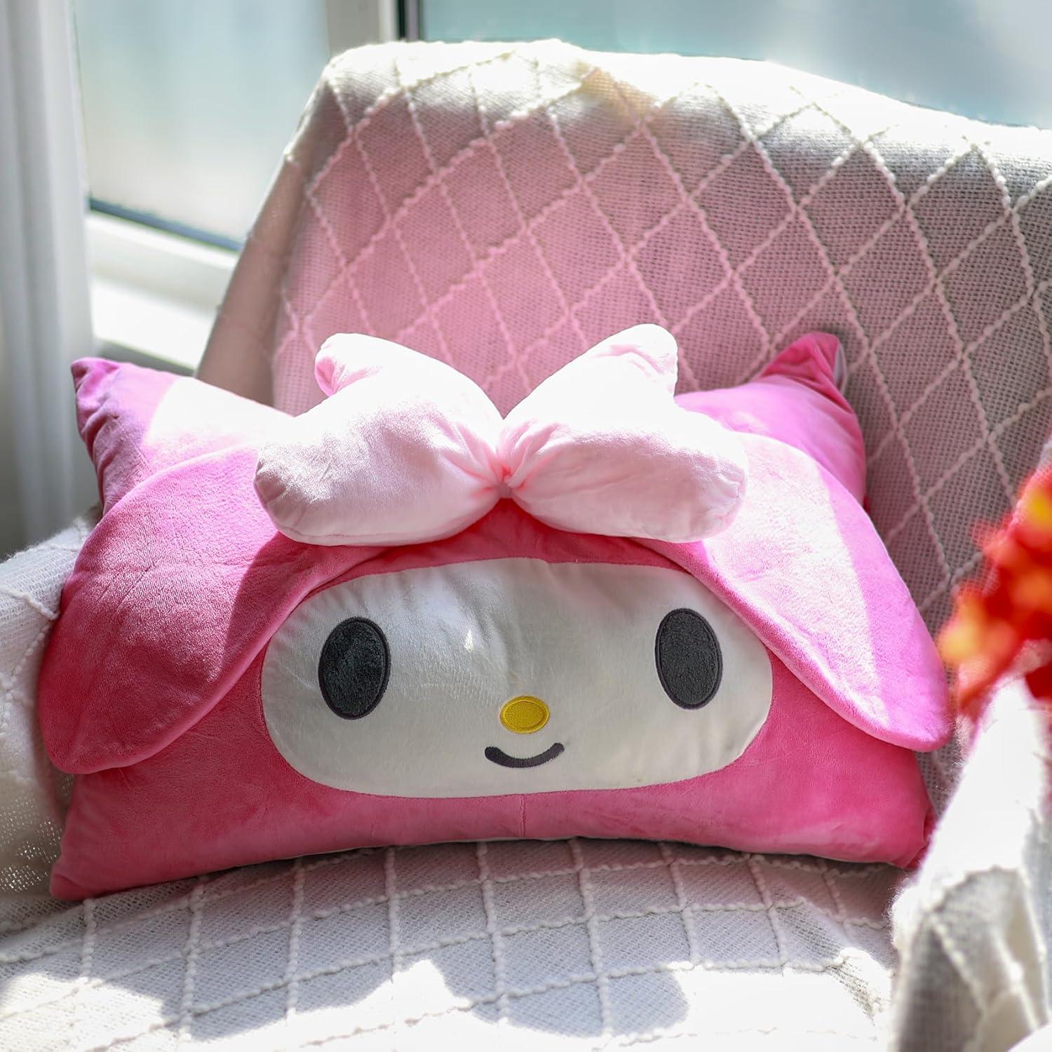 Teyeuf Kawaii Pillowcase,Cotton Pillowcases,Cute Pillow,Cute Girl Plush Pillow Slips,for Dormitory Decorative Bedroom Livingroom, 62×42CM