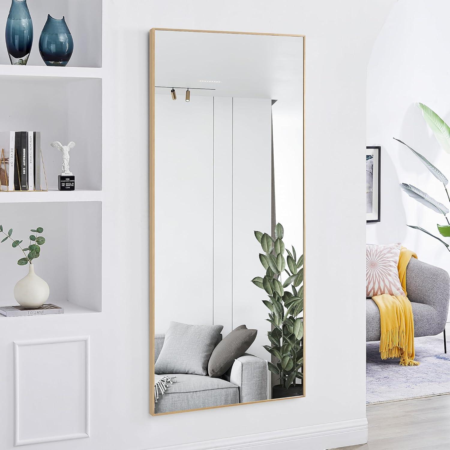 Maisie 71" Gold Aluminum Full-Length Mirror